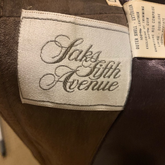 Saks Fifth Ave Women’s Maxi Suede Leather/Fur Coat - Picture 2 of 8